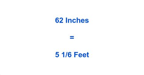 62 Inches To Feet