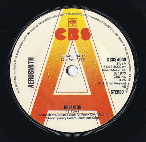 Aerosmith Dream On Vinyl 7 45 Rpm 3 More 1976 R2113730 Discogs