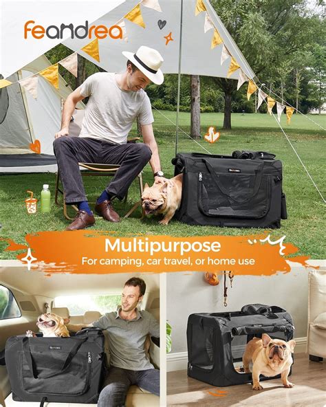 Amazon Com Feandrea 24 Inches Collapsible Soft Dog Crate Portable Amazon Com Feandrea 24 Inches Collapsible Soft Dog Crate Portable