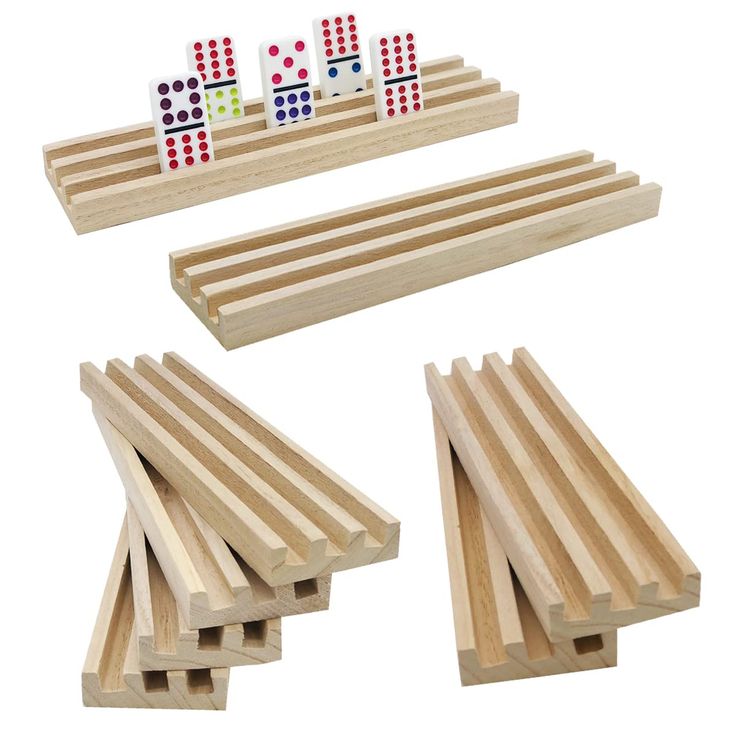 Amazon Com Gothink Wooden Domino Racks Set Of 8 Trays For Mexican Amazon Com Gothink Wooden Domino Racks Set Of 8 Trays For Mexican