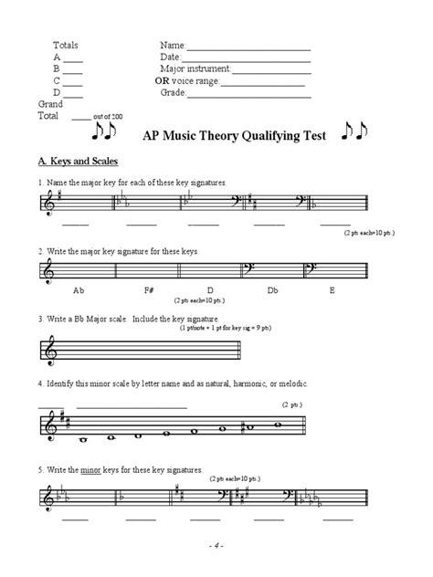 Ap Music Theory Practice Test