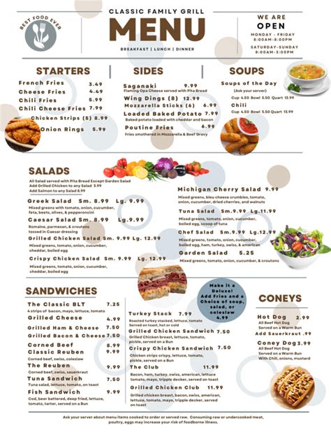 5 Classic Grill Menu Items