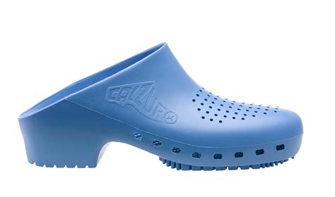 Classic Light Blue Clogs With Holes Autoclavable Footwear Calzuro