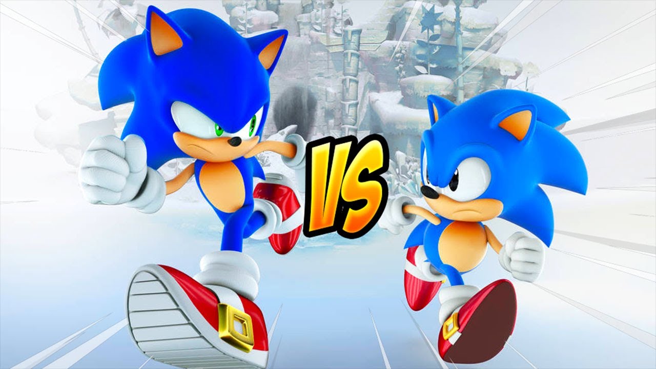 Classic Sonic vs Modern Sonic Showdown