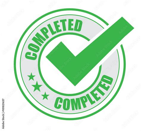 Completed Stock Vector Adobe Stock