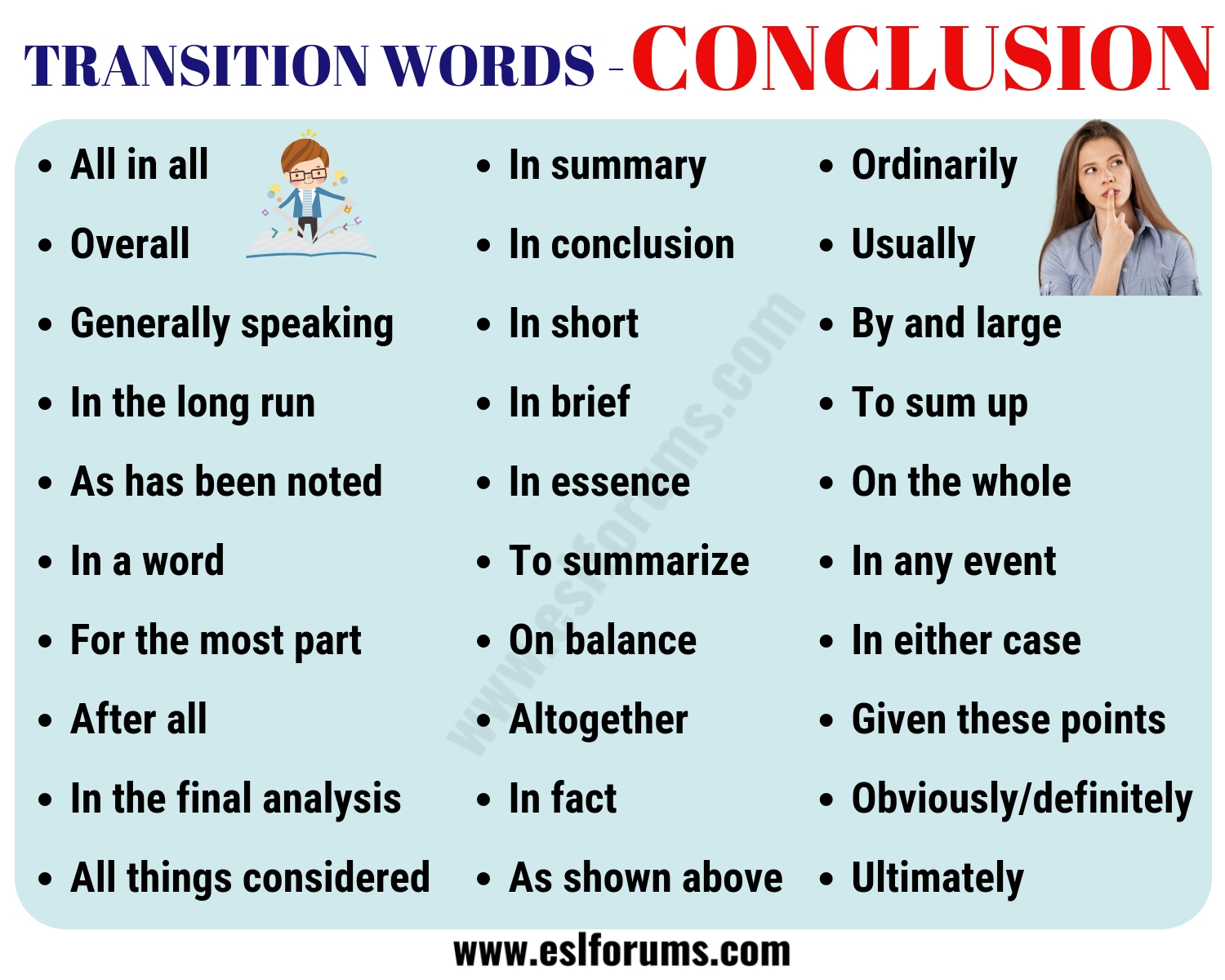 Conclusion Transition Words
