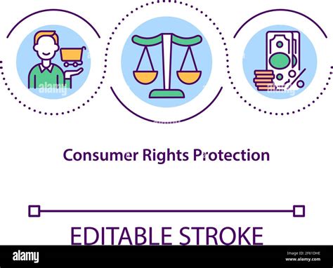 Consumer Right Protection Concept Icon Stock Vector Illustration Of Business Protection 214638963