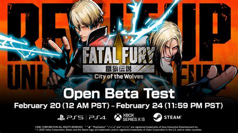 Fatal Fury City Of The Wolves Open Beta Release Date Announced Everything You Need To Know Esports Gg