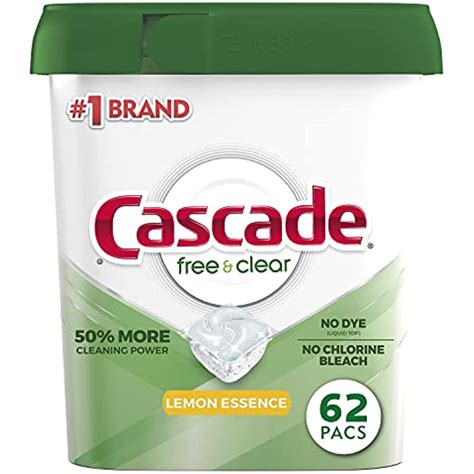 Free Clear Dishwasher Detergent Lemon Essence Cascade Detergent