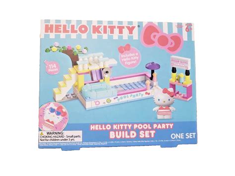 Hello Kitty Build Set Figure Pool Party Learning Made Fun With