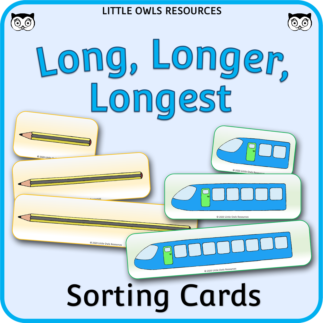 Long Longer Longest Length Comparison And Sorting Cards By Teach Simple
