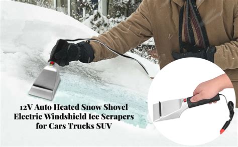 New Electric Heated Ice Scraper 12V Car Snow Scraper Melter Shovel