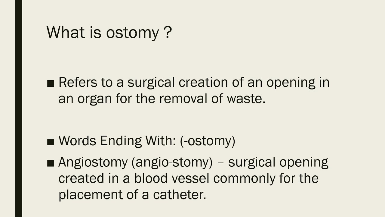 Otomy Medical Term