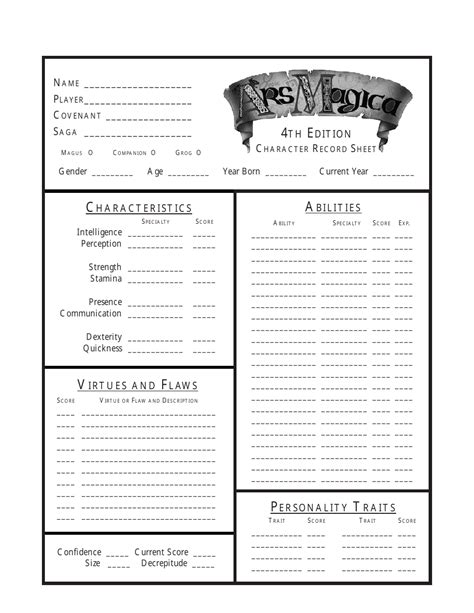 Pdf Ars Magica Third Edition Character Sheet Mad Irishman Ars Pdf Ars Magica Third Edition Character Sheet Mad Irishman Ars