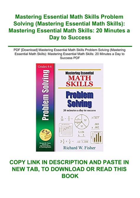 Pdf Download Mastering Essential Math Skills Problem Solving Pdf Download Mastering Essential Math Skills Problem Solving