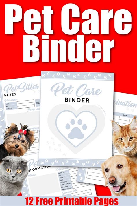 Pet Care Binder With 12 Free Printable Worksheets Savor Savvy Pet Care Binder With 12 Free Printable Worksheets Savor Savvy