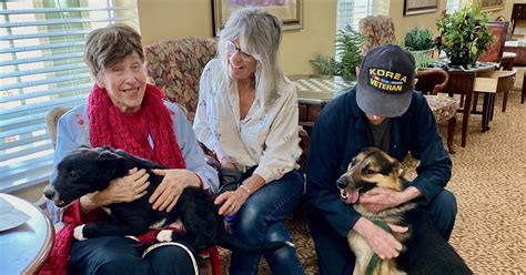 Pet Therapy With Rescue Ranch Pups Brings Joy To Senior Living Rescue