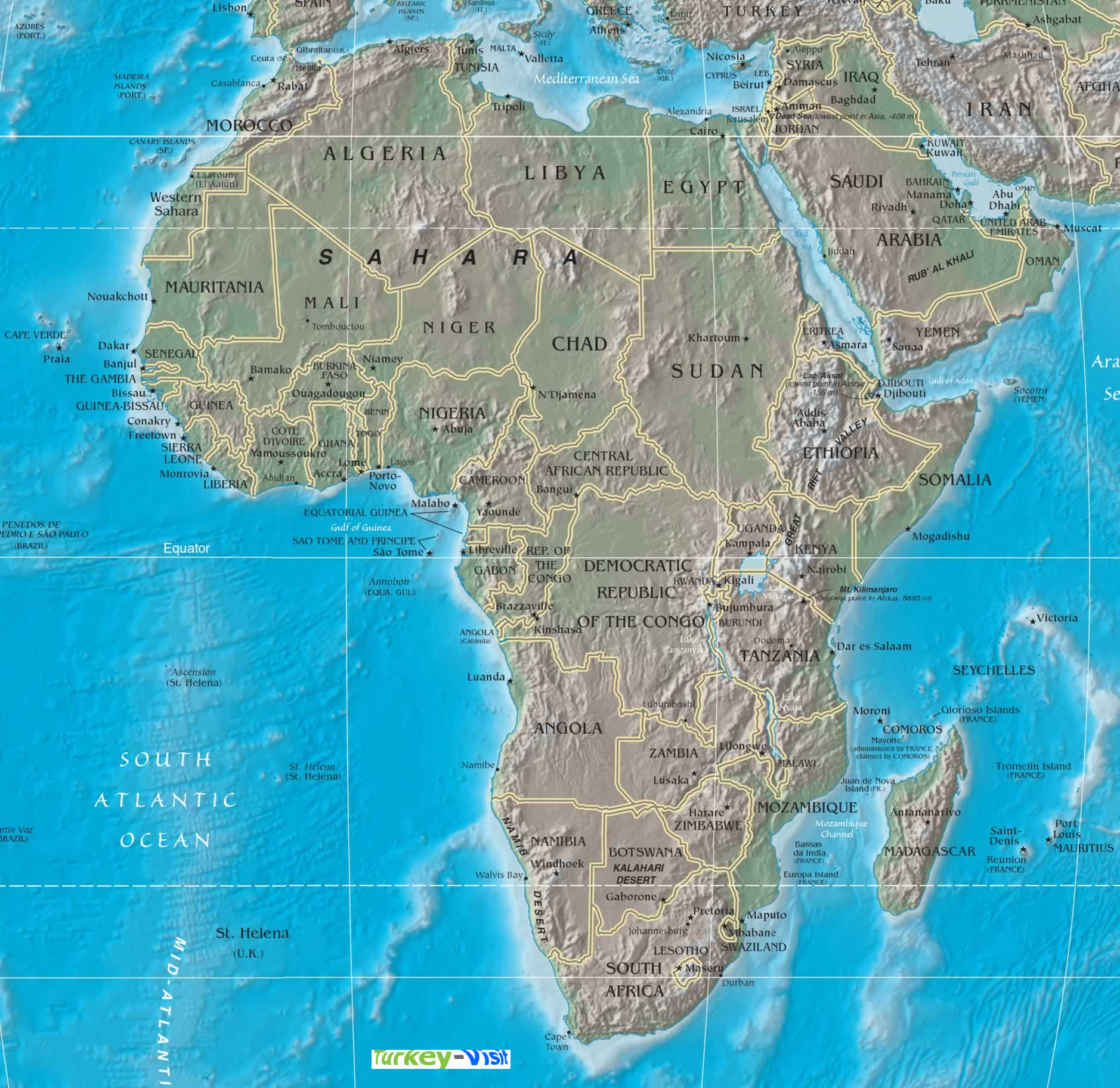 Explore the Physical Map of Africa to Boost Your Geography Skills