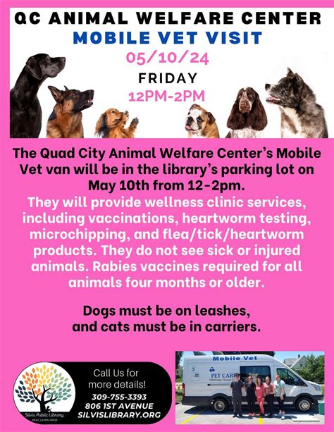 Quad City Animal Welfare Center Mobile Vet Visit Silvis Public Quad City Animal Welfare Center Mobile Vet Visit Silvis Public