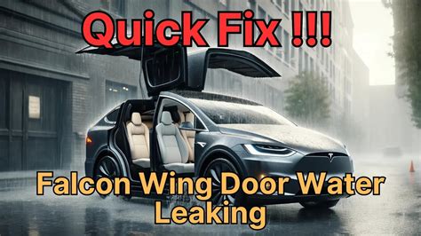 Quick Fix Tesla Model X Falcon Wing Door Water Leaking Issue Youtube