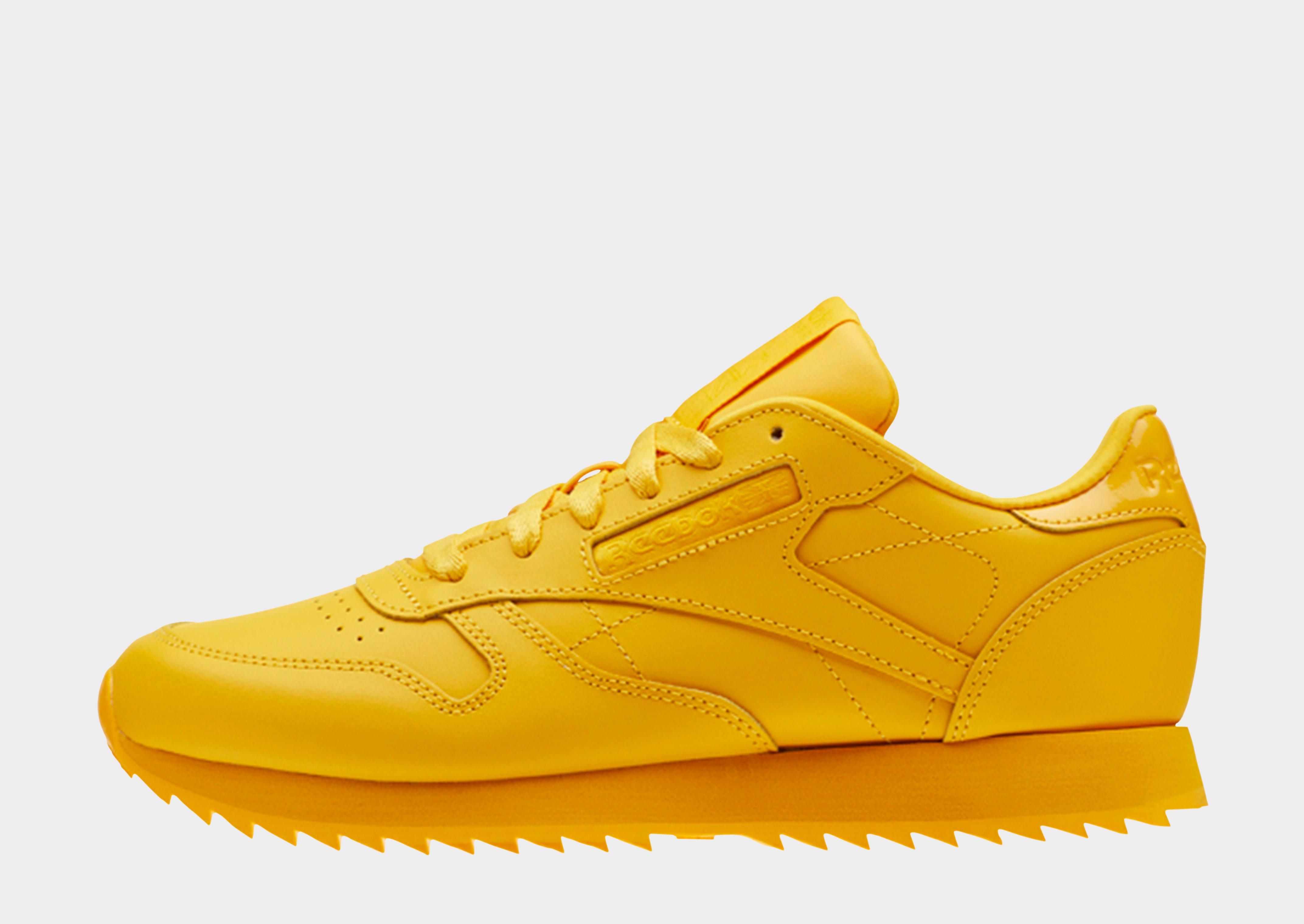 Reebok Classic Leather Ripple In Yellow Lyst