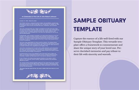 Sample Obituary Template In Word Psd Illustrator Google Docs Download Template Net Sample Obituary Template In Word Psd Illustrator Google Docs Download Template Net