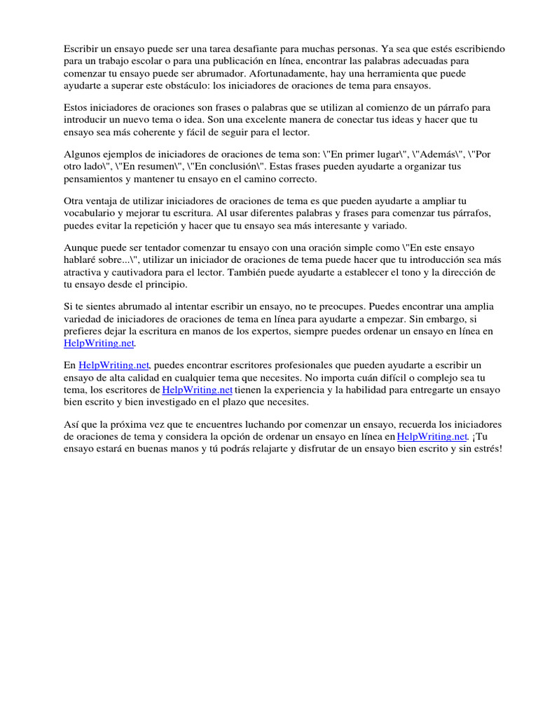 Sentence Starters For Essays Pdf Sentence Starters For Essays Pdf