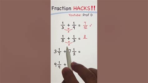 Simple Fraction Hacks That You Need To Know Mathstricks Maths