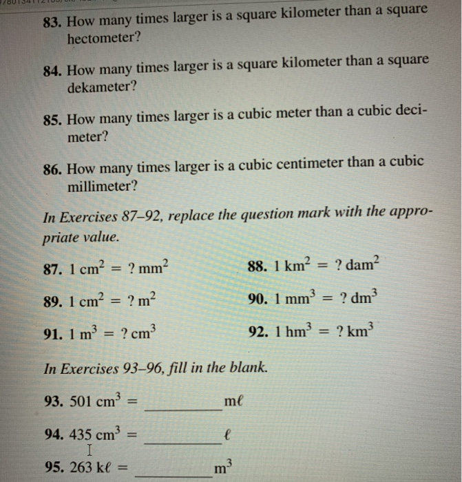 Solved 83 How Many Times Larger Is A Square Kilometer Than Chegg Com Solved 83 How Many Times Larger Is A Square Kilometer Than Chegg Com