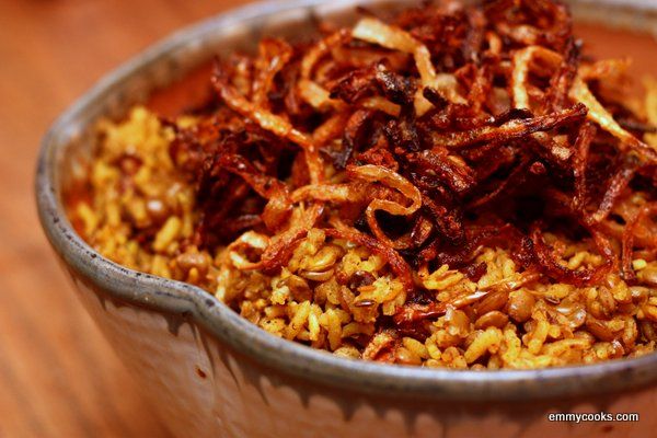Spiced Lentils And Rice With Fried Onions Mejadra The Wanderlust Spiced Lentils And Rice With Fried Onions Mejadra The Wanderlust