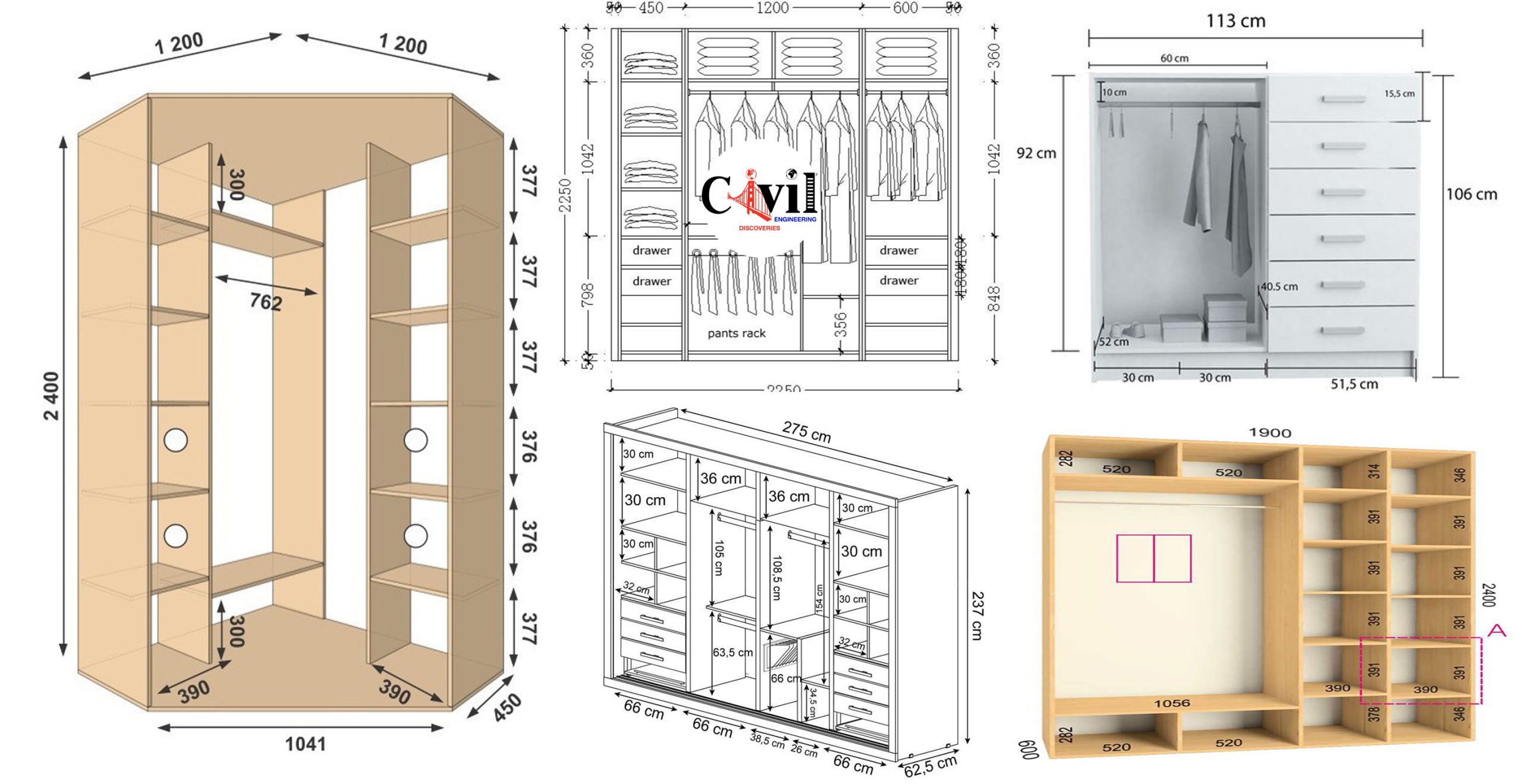 Master standard closet length for optimal storage