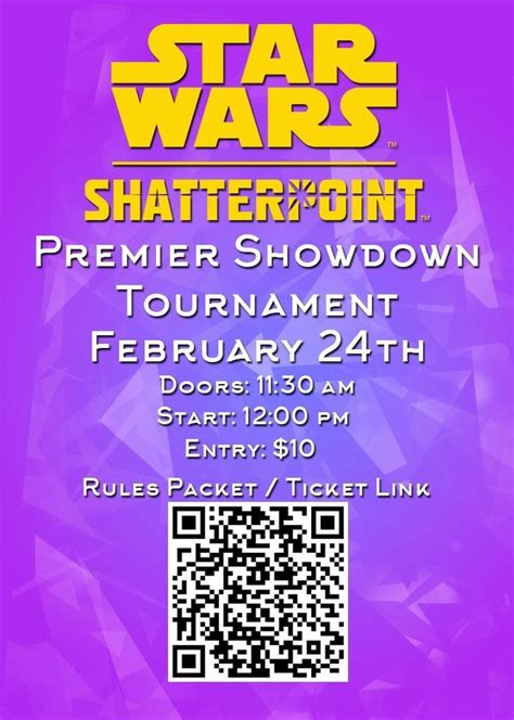 Star Wars Shatterpoint Showdown Tournament 2495 Cedar St Unit 14 B Star Wars Shatterpoint Showdown Tournament 2495 Cedar St Unit 14 B
