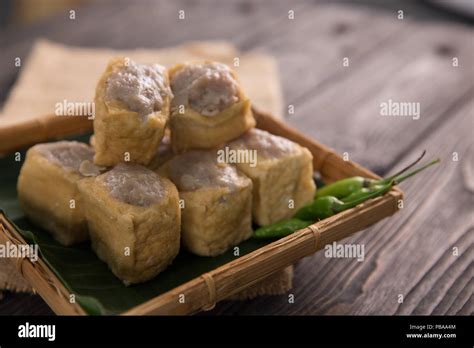 Traditional Indonesian Dishes Tahu Bakso Stock Photo Alamy