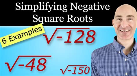Tutorial How To Simplify The Square Root Of A Negative Square Number