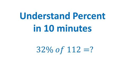 Understand Percent In 10 Minutes Understand Percent In 10 Minutes
