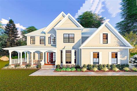 Victorian Farmhouse Plan With Grand Wraparound Porch 62619Dj