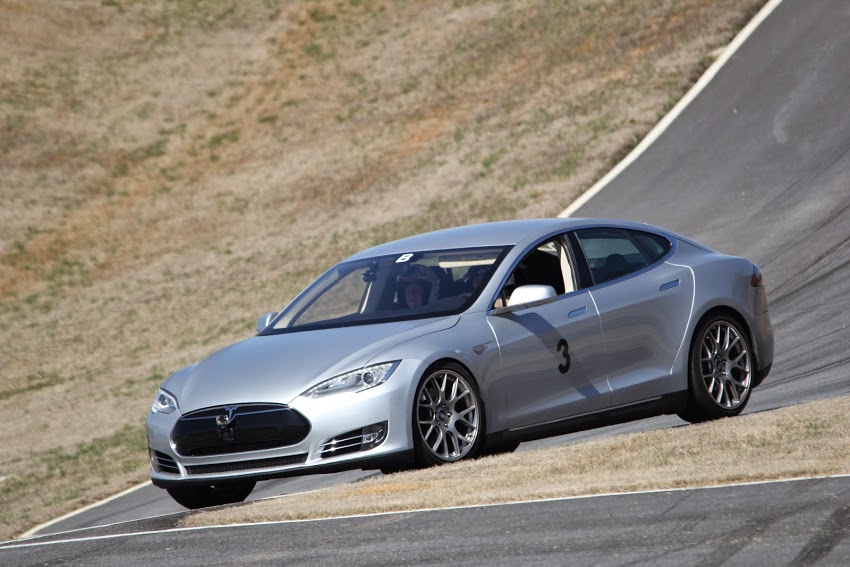 John Tamplin's Model S at a track day