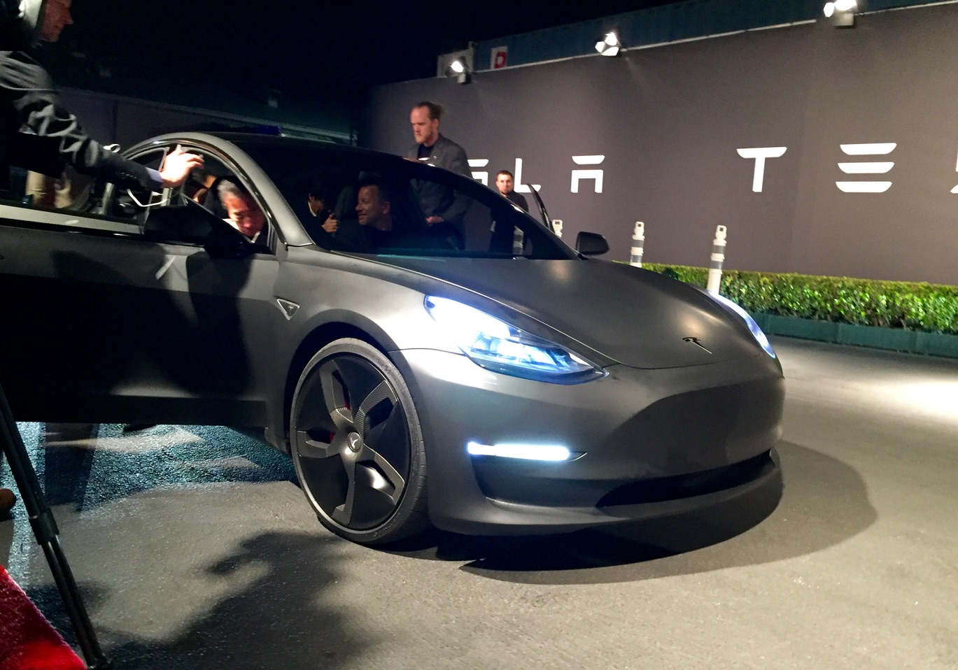 Matte Black Tesla Model 3 Front