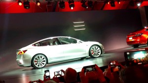 Silver Tesla Model 3