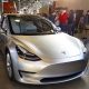 Silver Tesla Model 3 at the Avaya Stadium, Nov 5, 2016