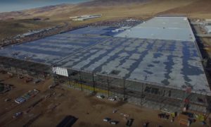 Tesla Gigafactory captured by drone December 2016