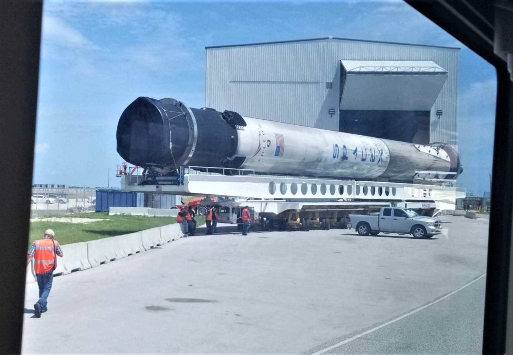 Finally, Redditor /u/Kent767 caught the sooty booster's arrival at Pad 39A. (Reddit - Kent767)