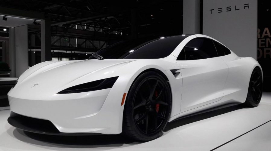 tesla roadster white