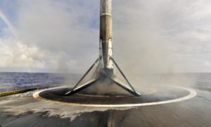 Falcon 9 B1047 seen aboard SpaceX drone ship Of Course I Still Love You. (SpaceX)