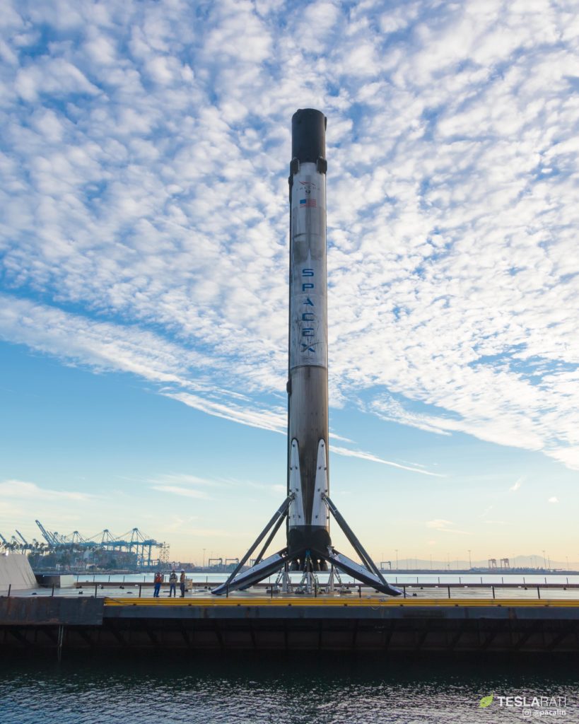 Falcon 9 B1049 arrived in Port of Los Angeles on January 13th after its second successful launch and landing. (Pauline Acalin)