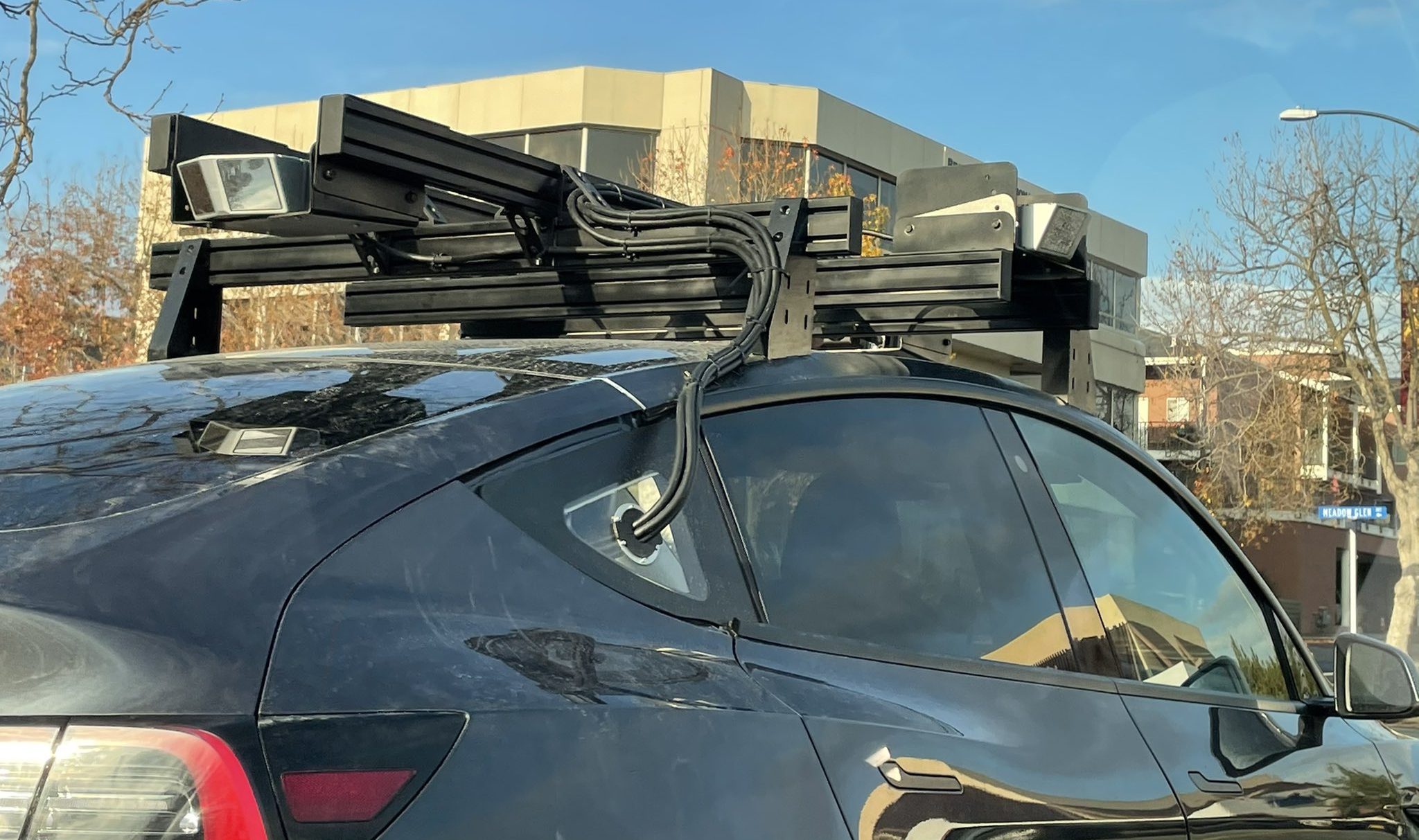 tesla model y with lidar sensors