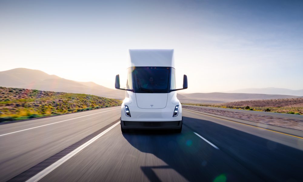 Tesla semi on road