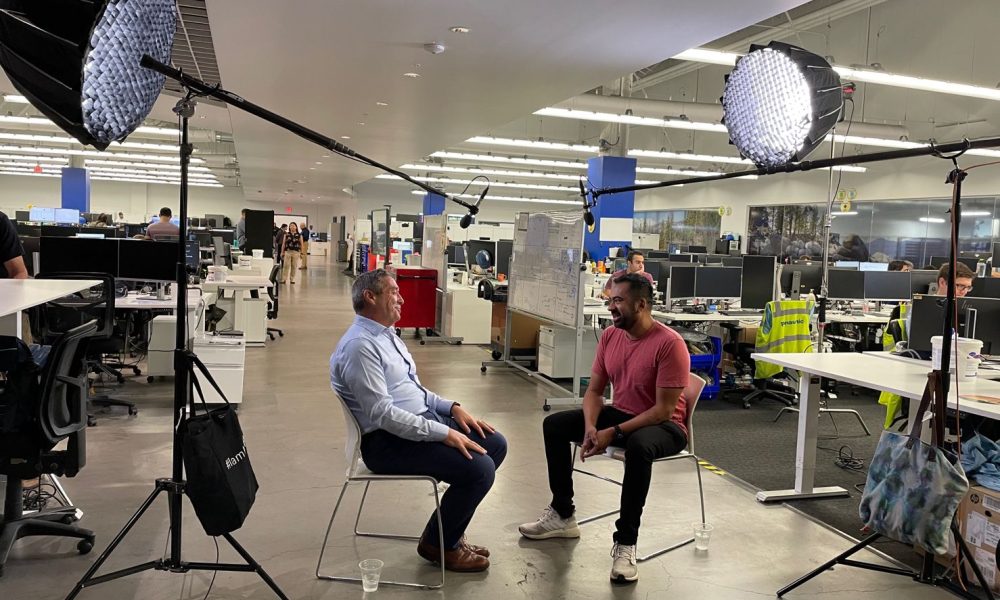 Kal Penn, Bloomberg, & Panasonic are filming a new series at the Tesla Giga Nevada