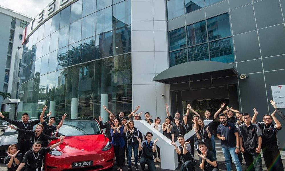 tesla model y deliveries singapore