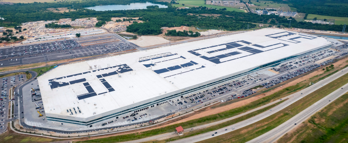 tesla giga texas roof